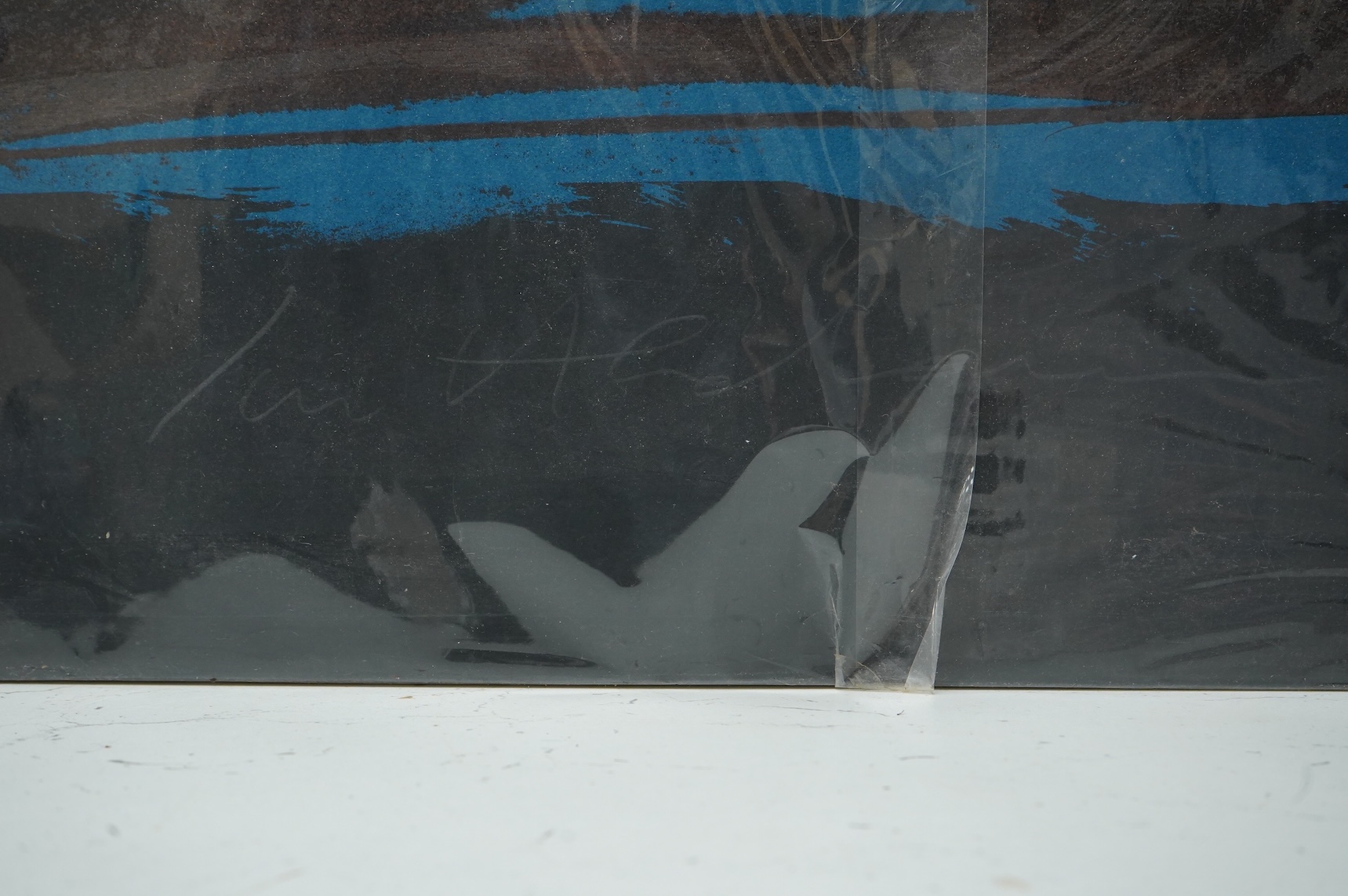 Ivor Abrahams (1935-2015), ‘Vahline 1’, signed in pencil, limited edition 45/50, silkscreen print, unframed, 107 x 80cm